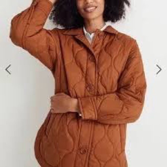 Madewell Quilted Puffer Jacket in Warm Brown - Picture 2 of 6